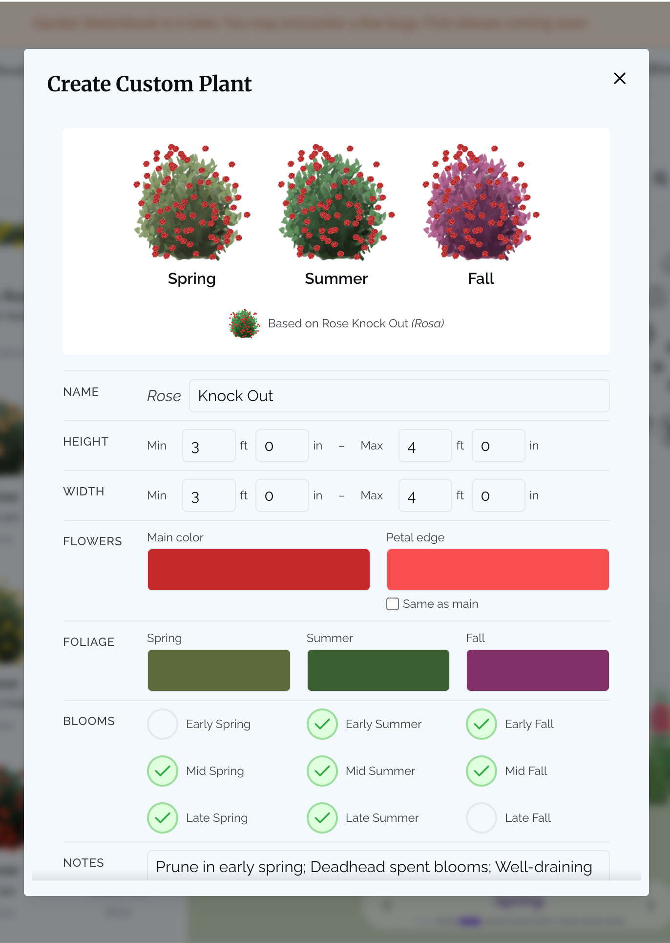 Editor for customizing a plant variety